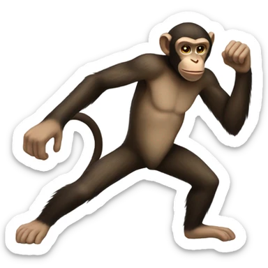 monkey stealing  sticker