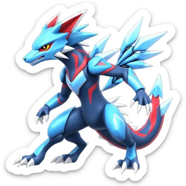 Futuristic Modern Zeraora-Dialga-Zoroark-fusion sticker