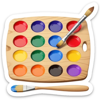Palette with brush sticker
