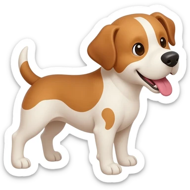 the dog looks contentedly to the right sticker