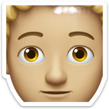 Face where one eye is bigger than the other sticker