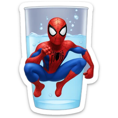 Spiderman drink water sticker