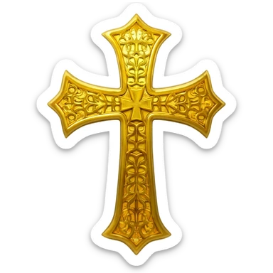 Gold Templar cross sticker