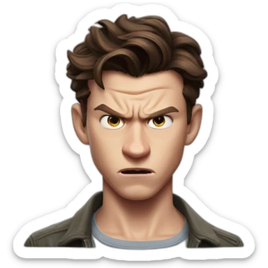 Tom holland angry sticker