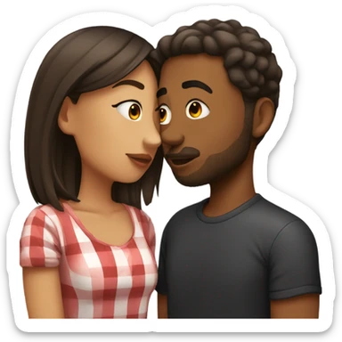 Boyfriend and girlfriend kissing sticker