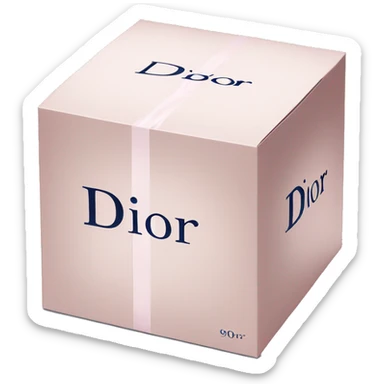 Dior logo on the box sticker
