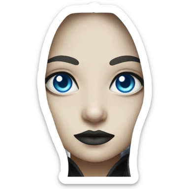 Gothic witch with blue eyes  sticker