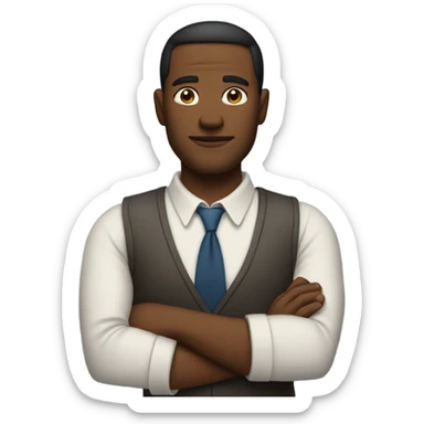 men with arms crossed sticker