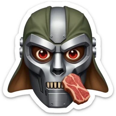 MF DOOM with meat  sticker