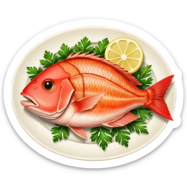 red snapper fish dinner sticker