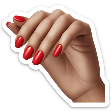 ￼ red nails sticker