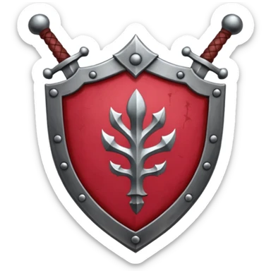 brasão sangrando medieval rosa de sangue vermelha sticker