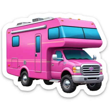 Aerodynamic Streamlined Barbie styled motor home rv off-roading rock-climbing 4x4 desert Winnebago party monster truck  sticker