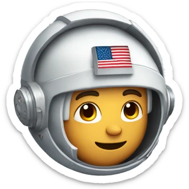 Astronaut guy with wacy hair sticker