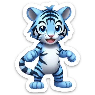 Blue-striped Tiger-Fakémon-Pokémon full body sticker
