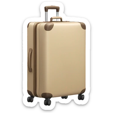suitcase beige sticker