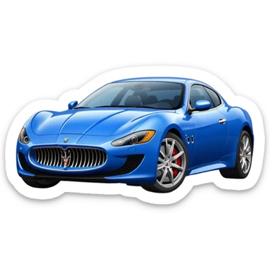 Blue Maserati sticker