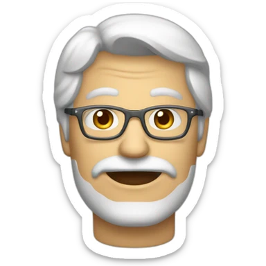 дизайнер парень русые волосы, обьемная прическа и очки sticker