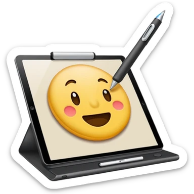 wacom and pen drawing sticker