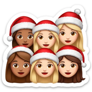 Create christmas emojis so that they will be cute and cool for gen z girls sticker