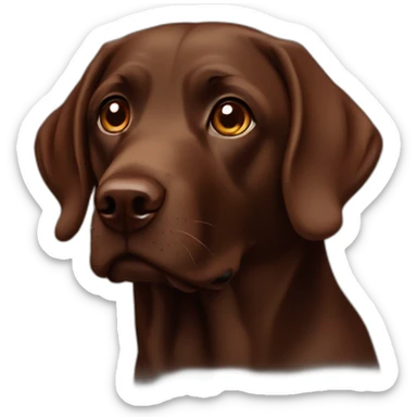 Labrador Retriver chocolate color looks like Harry Potter sticker