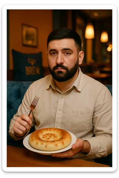 birinchidagi odamni yuziga 2 rasmdagi odamga juda uxshatib chizib bergin xuddu shunday non yen utirganini sticker