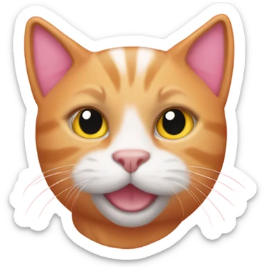 ginger cat in a pink onesie  sticker