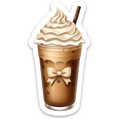 Iced coffee with bows
 sticker