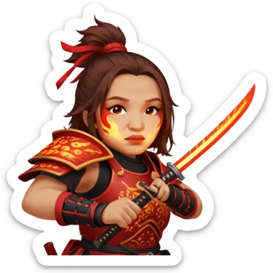 Fire-Wielding Samurai sticker