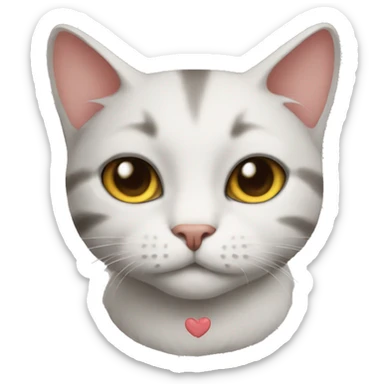 Cat love sticker