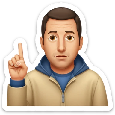 adam sandler giving middle finger sticker