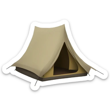 A tent in a forest  sticker