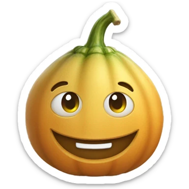 smiling gourd sticker