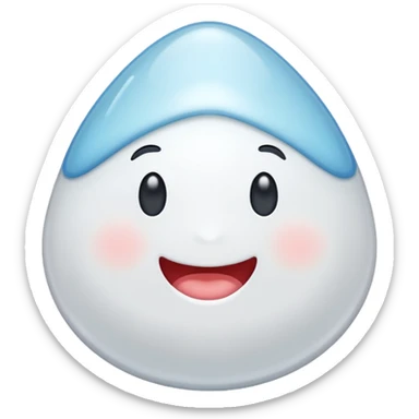 white gum drop sticker