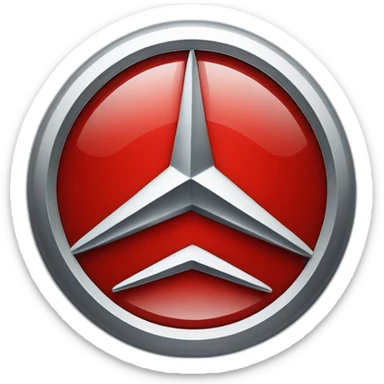 Mercedes benz red logo sticker