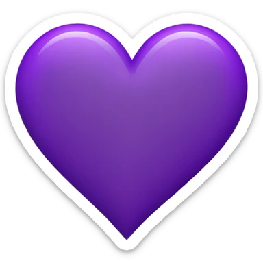 Heart purple  sticker