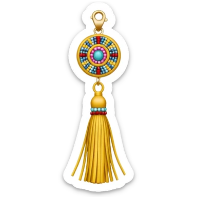 beaded tassel ade tassel pendant sticker