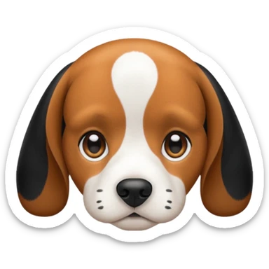 black and white beagle no brown on it sticker