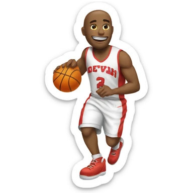 An animated slipper playing basketball  sticker