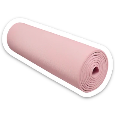 light pink rolled yoga mat  sticker