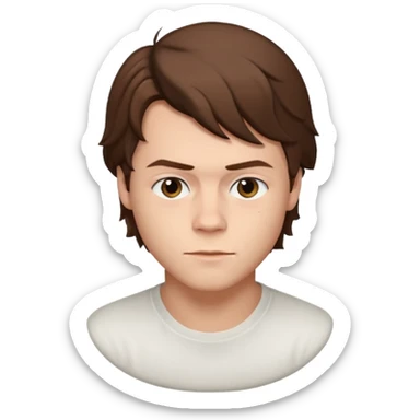 une personne joli, qui ressemble a harry styles de 3 quart  dans un rond  sticker