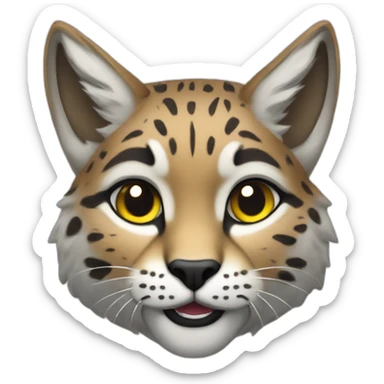 lince bebiendo cerveza sticker