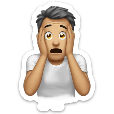 stressed man sticker