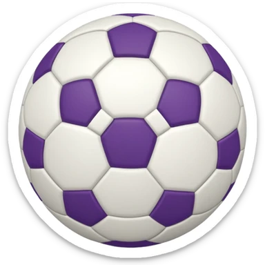 bola de futebol branco e roxa sticker