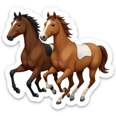 moins de chevaux sticker