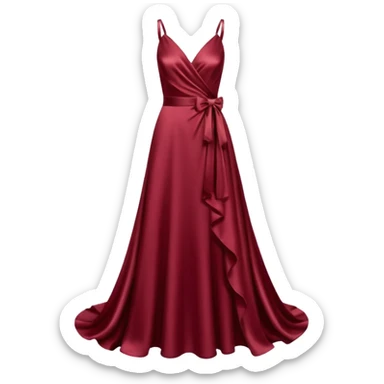 Burgundy satin dress sticker