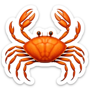 A crab with a total of eight legs sticker