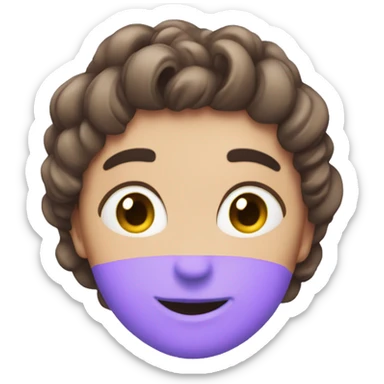 Corazón azul claro y lila sticker