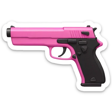 pink gun sticker