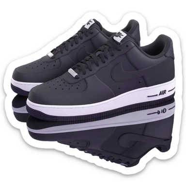 black Nike Air Force 1 shoes sticker